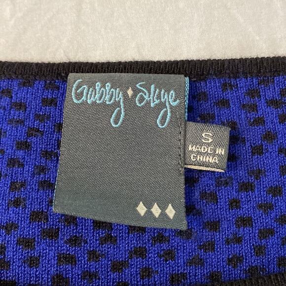 Gabby Skye Black and Blue Sweater Dress Size Small - Picture 3 of 9